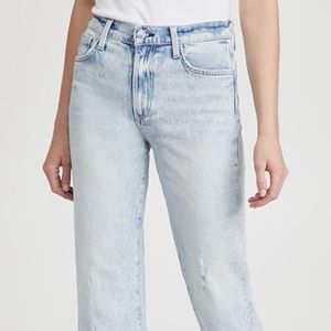Joe's Jeans Blake Destructed Hem Wide Leg Crop in Nepenthe